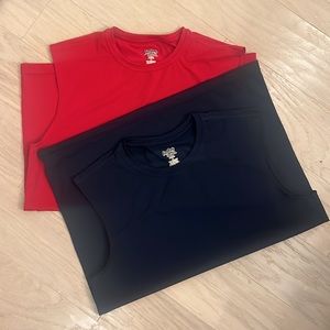 Eastbay - Fitted tank tops - Red and Blue - Set of 2